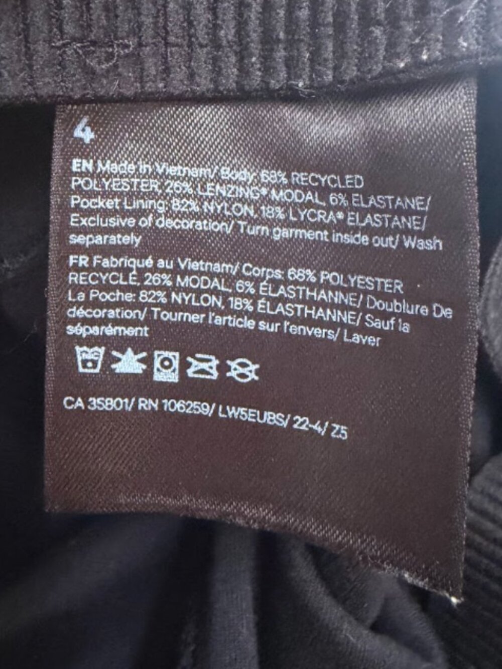 Lululemon Brushed Softstreme Rib Zip Flare - Picture 4 of 4